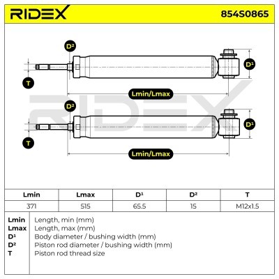 Amortyzator RIDEX 854S0865 854S0865 - foto 4