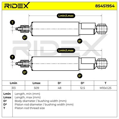 Amortyzator RIDEX 854S1954 854S1954 - foto 5