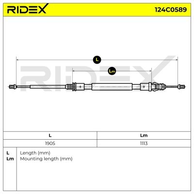 Linka Hamulca Ręcznego RIDEX 124C0589 124C0589 - foto 6