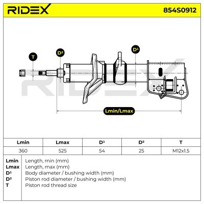 Amortyzator RIDEX 854S0912 854S0912 - foto 7
