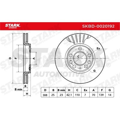Tarcza hamulcowa Stark SKBD-0020192 SKBD-0020192 - foto 5