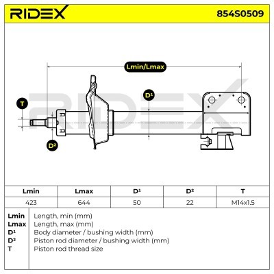 Amortyzator RIDEX 854S0509 854S0509 - foto 8