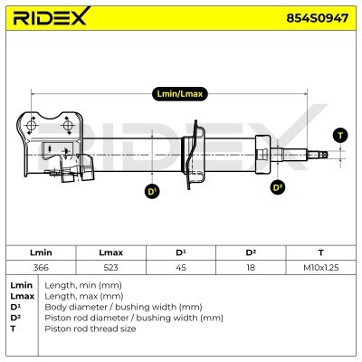 Amortyzator RIDEX 854S0947 854S0947 - foto 8