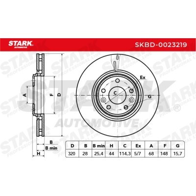Tarcza hamulcowa Stark SKBD-0023219 SKBD-0023219 - foto 4