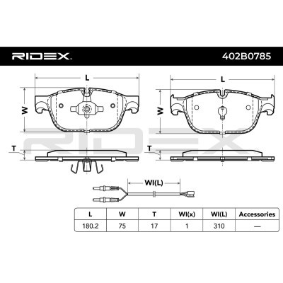 Klocki hamulcowe RIDEX 402B0785 402B0785 - foto 3