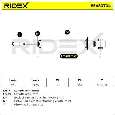 Amortyzator RIDEX 854S0704 854S0704 - foto 9