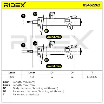 Amortyzator RIDEX 854S2262 854S2262 - foto 6