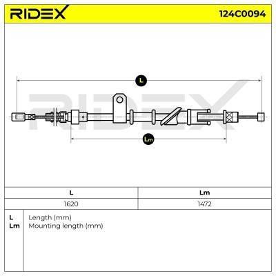 Linka Hamulca Ręcznego RIDEX 124C0094 124C0094 - foto 6