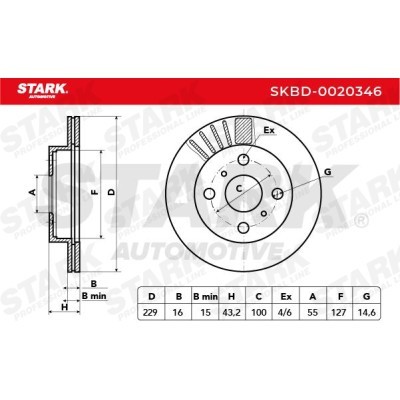 Tarcza hamulcowa Stark SKBD-0020346 SKBD-0020346 - foto 5