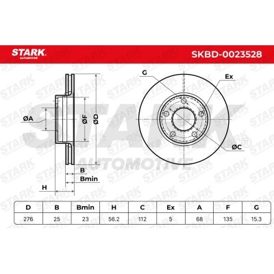 Tarcza hamulcowa Stark SKBD-0023528 SKBD-0023528 - foto 6