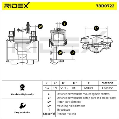 Zacisk Hamulcowy RIDEX 78B0722 78B0722 - foto 4