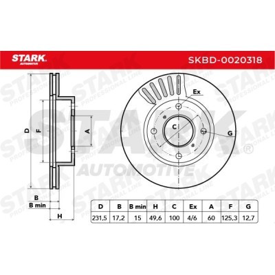 Tarcza hamulcowa Stark SKBD-0020318 SKBD-0020318 - foto 5