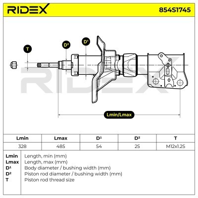 Amortyzator RIDEX 854S1745 854S1745 - foto 5