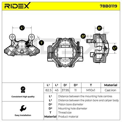 Zacisk Hamulcowy RIDEX 78B0119 78B0119 - foto 8