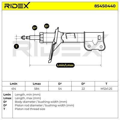 Amortyzator RIDEX 854S0440 854S0440 - foto 6