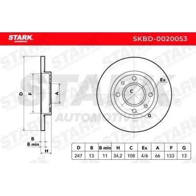 Tarcza hamulcowa Stark SKBD-0020053 SKBD-0020053 - foto 7
