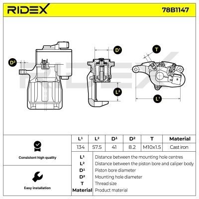 Zacisk Hamulcowy RIDEX 78B1147 78B1147 - foto 6