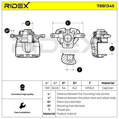 Zacisk Hamulcowy RIDEX 78B1345 78B1345 - foto 6