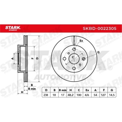 Tarcza hamulcowa Stark SKBD-0022305 SKBD-0022305 - foto 3