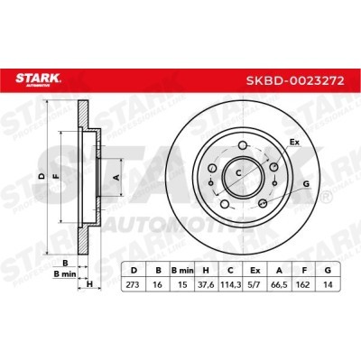 Tarcza hamulcowa Stark SKBD-0023272 SKBD-0023272 - foto 3