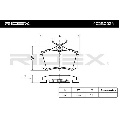 Klocki hamulcowe RIDEX 402B0024 402B0024 - foto 2