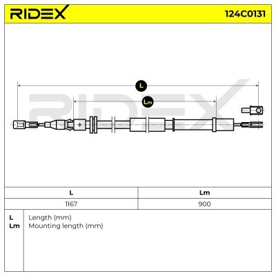 Linka Hamulca Ręcznego RIDEX 124C0131 124C0131 - foto 6