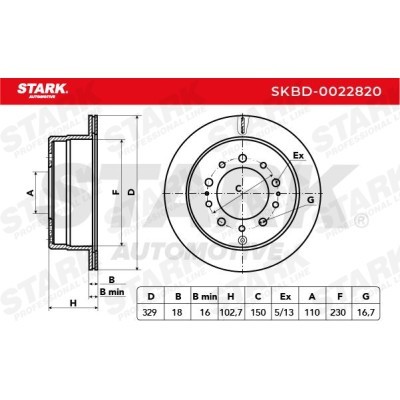 Tarcza hamulcowa Stark SKBD-0022820 SKBD-0022820 - foto 4