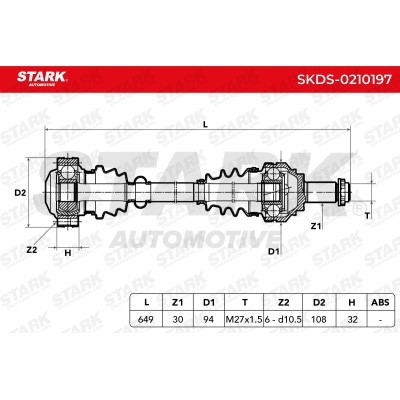 Półoś Napędowa Stark SKDS-0210197 SKDS-0210197 - foto 6
