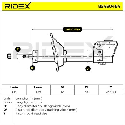 Amortyzator RIDEX 854S0484 854S0484 - foto 6