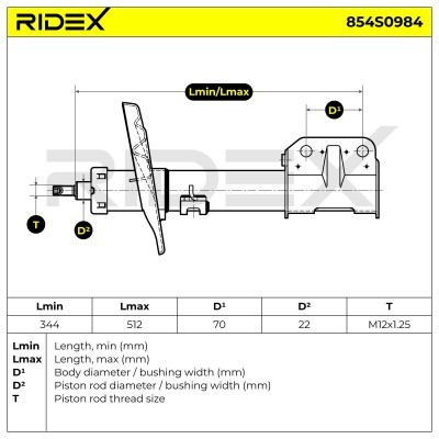 Amortyzator RIDEX 854S0984 854S0984 - foto 8