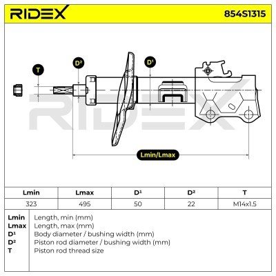 Amortyzator RIDEX 854S1315 854S1315 - foto 5