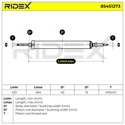 Amortyzator RIDEX 854S1273 854S1273 - foto 5
