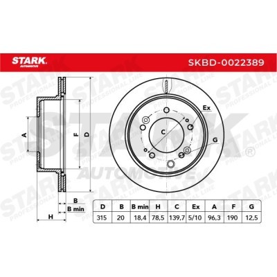 Tarcza hamulcowa Stark SKBD-0022389 SKBD-0022389 - foto 7
