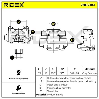 Zacisk Hamulcowy RIDEX 78B2183 78B2183 - foto 6