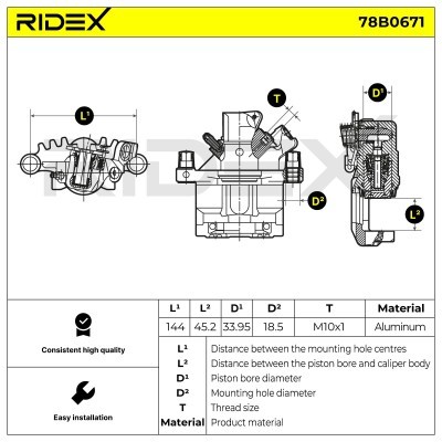 Zacisk Hamulcowy RIDEX 78B0671 78B0671 - foto 7