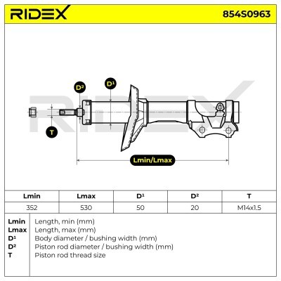 Amortyzator RIDEX 854S0963 854S0963 - foto 7