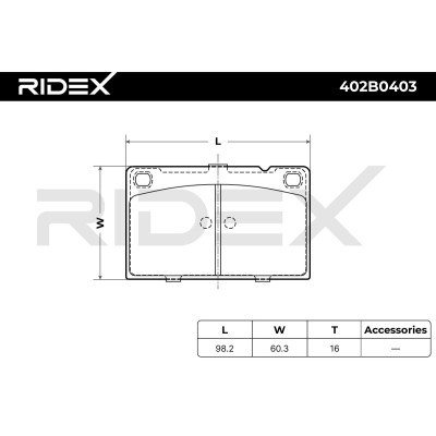 Klocki hamulcowe RIDEX 402B0403 402B0403 - foto 4