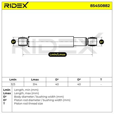 Amortyzator RIDEX 854S0882 854S0882 - foto 5