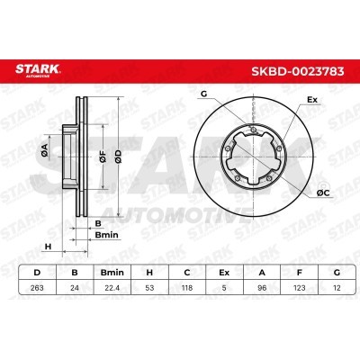 Tarcza hamulcowa Stark SKBD-0023783 SKBD-0023783 - foto 7