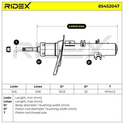 Amortyzator RIDEX 854S2047 854S2047 - foto 9