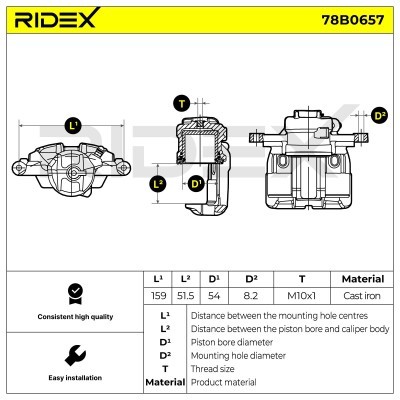 Zacisk Hamulcowy RIDEX 78B0657 78B0657 - foto 7