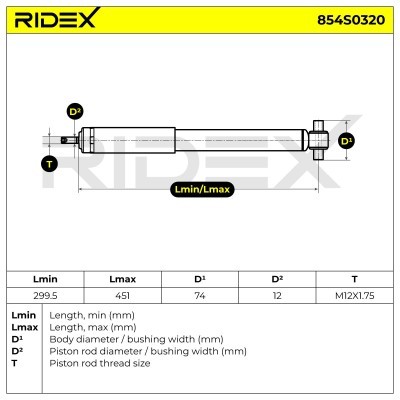 Amortyzator RIDEX 854S0320 854S0320 - foto 7