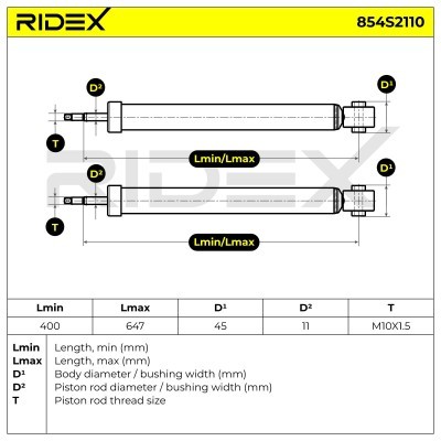 Amortyzator RIDEX 854S2110 854S2110 - foto 6