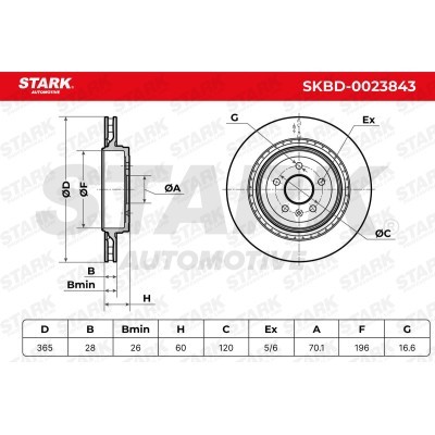 Tarcza hamulcowa Stark SKBD-0023843 SKBD-0023843 - foto 6