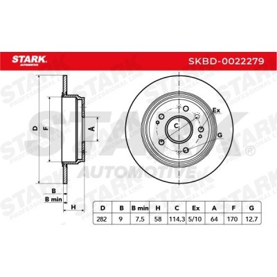 Tarcza hamulcowa Stark SKBD-0022279 SKBD-0022279 - foto 5