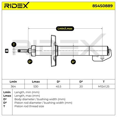 Amortyzator RIDEX 854S0889 854S0889 - foto 4