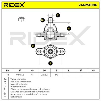 Sworzeń wahacza RIDEX 2462S0186 2462S0186 - foto 5