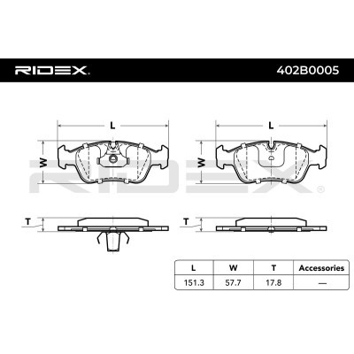 Klocki hamulcowe RIDEX 402B0005 402B0005 - foto 3