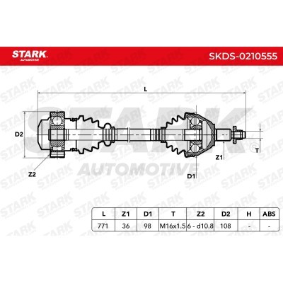 Półoś Napędowa Stark SKDS-0210555 SKDS-0210555 - foto 7
