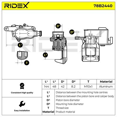 Zacisk Hamulcowy RIDEX 78B2440 78B2440 - foto 3